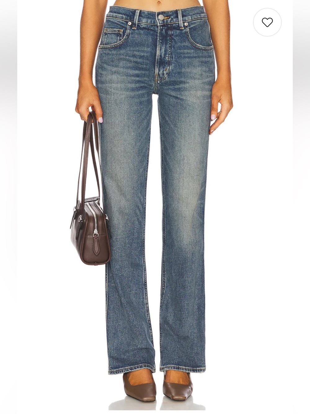 Good American Good Standard Bootcut Jeans in Medium Blue Wash